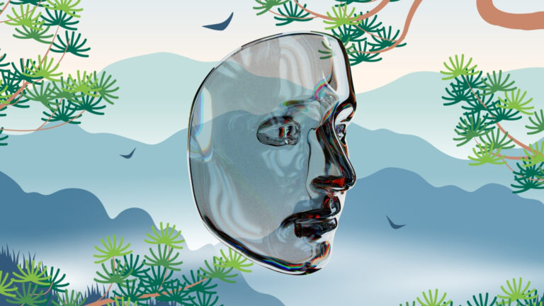 Titelgrafik „Glass Skin Masken – Was steckt wirklich hinter dem Korean Beauty Trend?“ mit stilisiertem gläsernem Gesicht.
